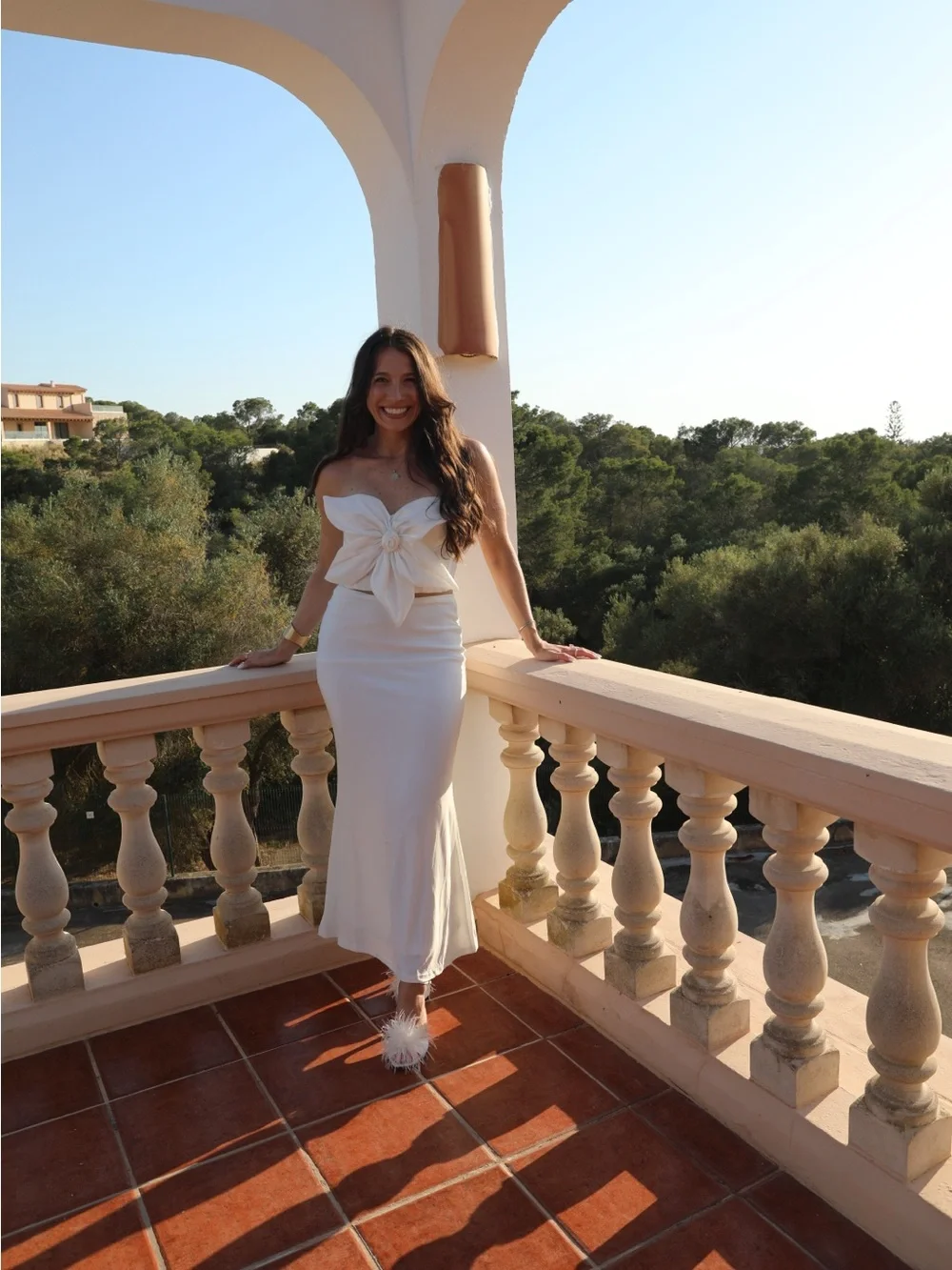Selfie Leslie White maxi skirt